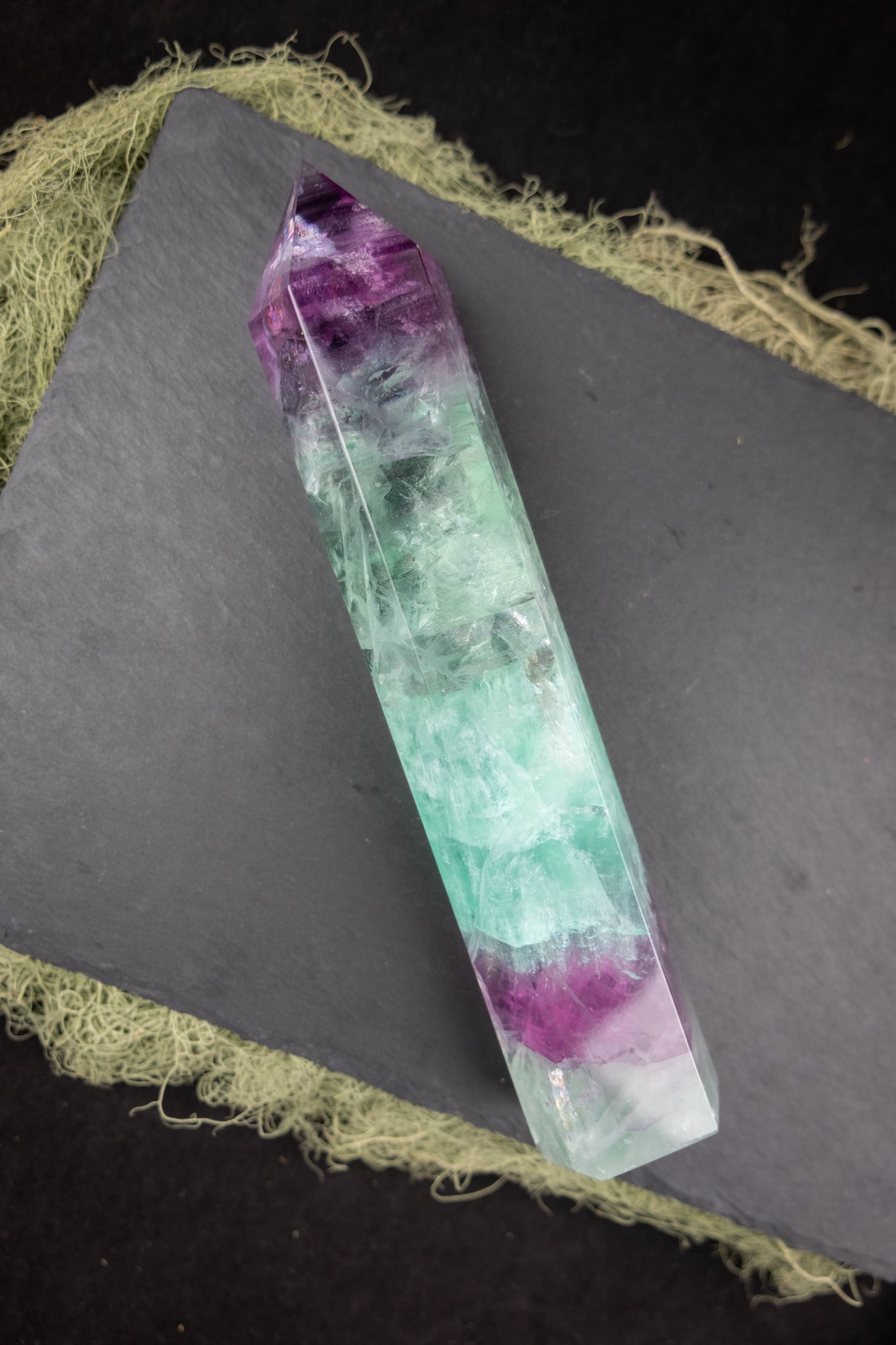 Rainbow Fluorite Point