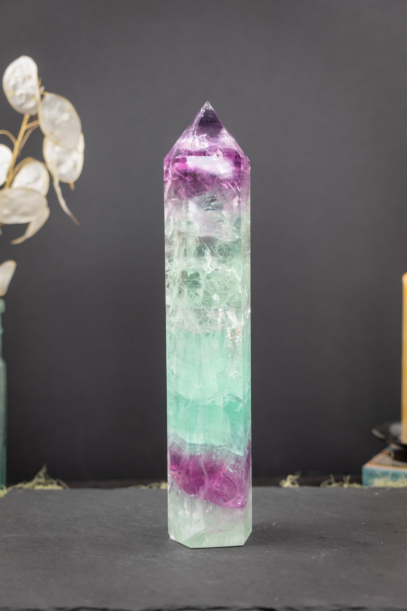Rainbow Fluorite Point