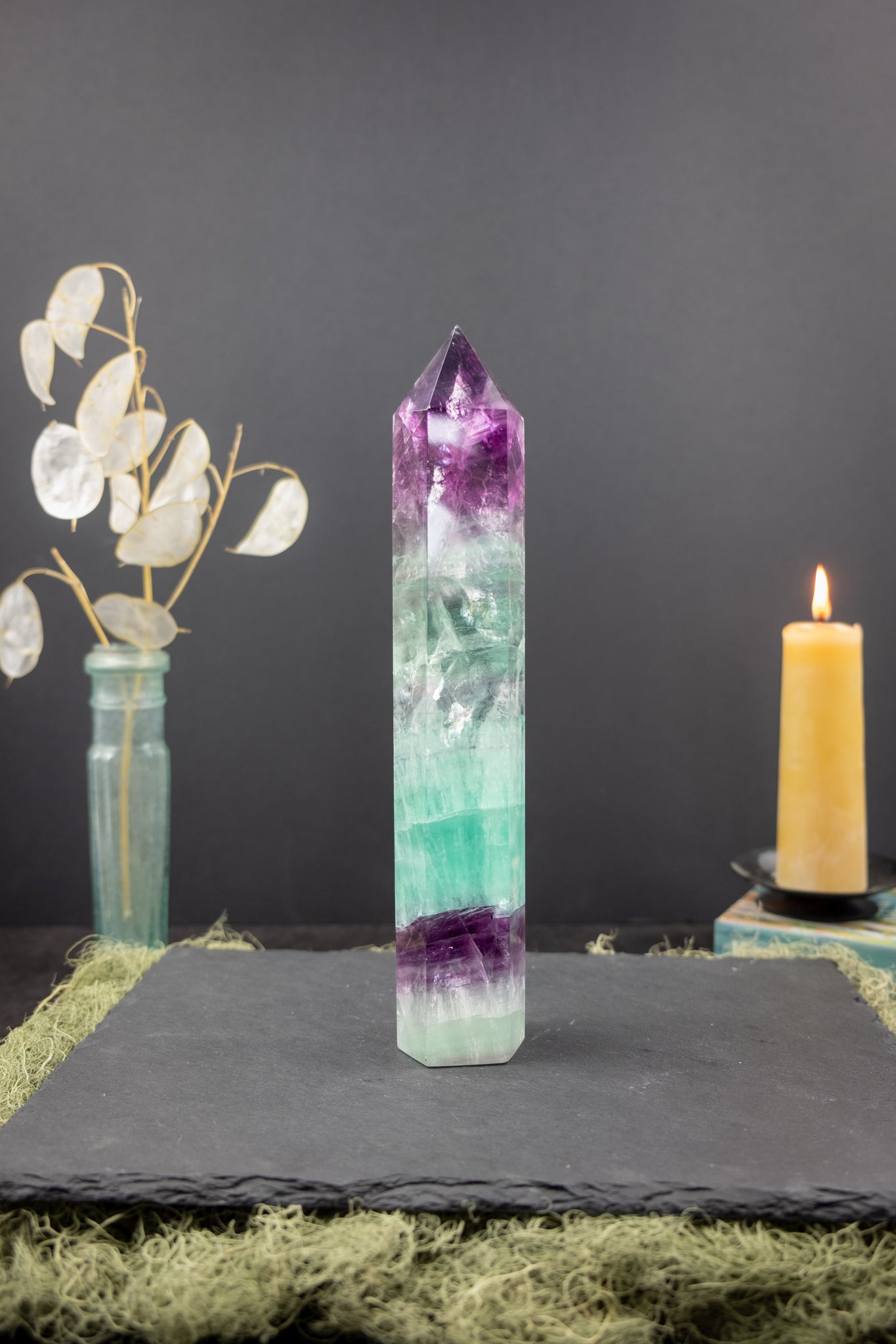 Rainbow Fluorite Point