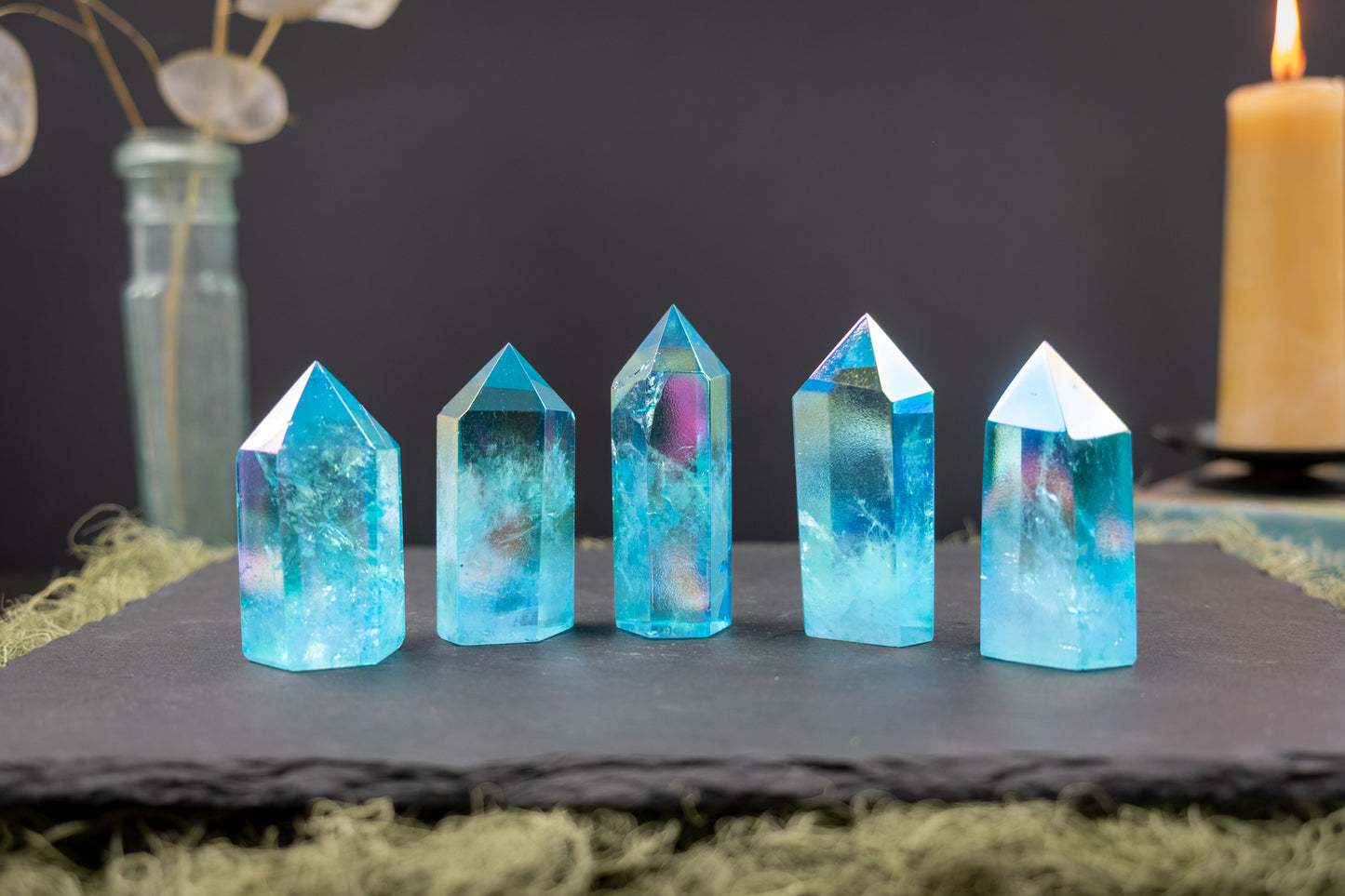 Blue Aura Quartz Point