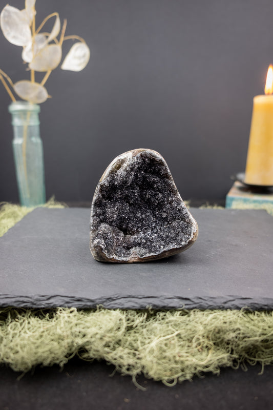 Black Amethyst Drusy Freeform