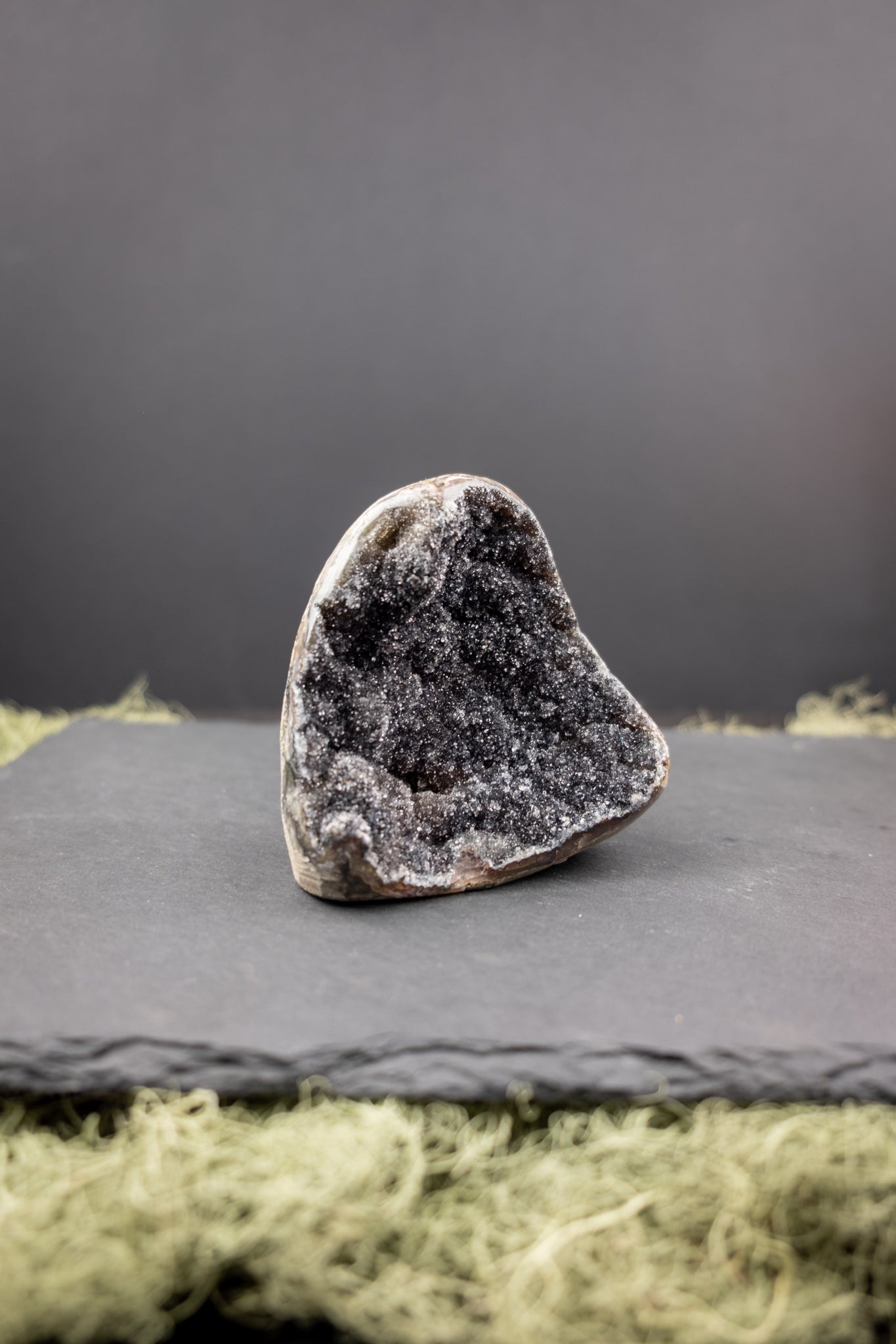 Black Amethyst Drusy Freeform