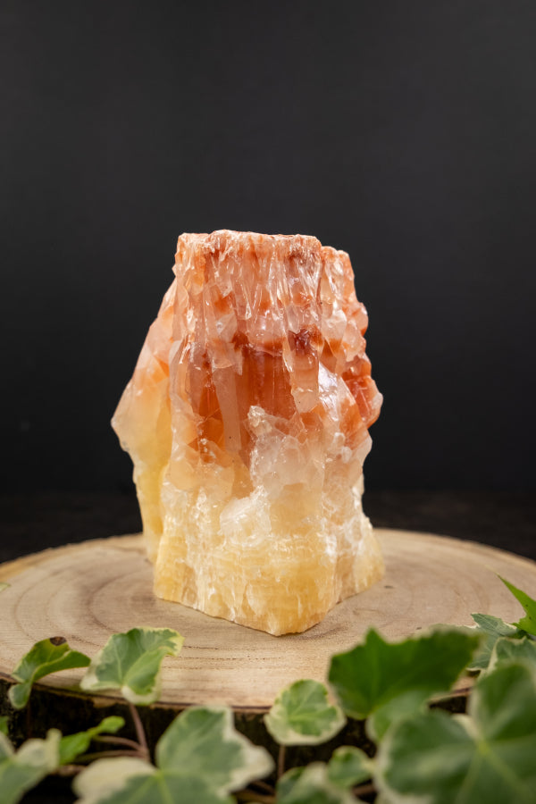 Sunset Calcite Crystal, Red and Orange Calcite Stone for Energy Creativity and Vitality, Root and Sacral Chakra Healing Gemstone