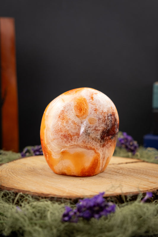 Carnelian Freeform, Fiery Crystal for Passion, Creativity, Confidence & Vitality, Energy Boosting Polished Gemstone.