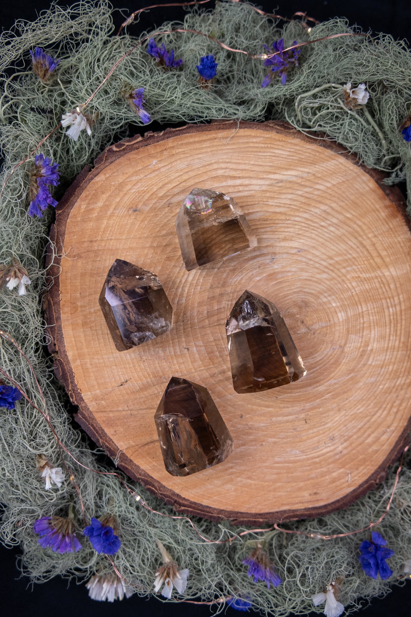 Smokey Lemurian Quartz Polished Point