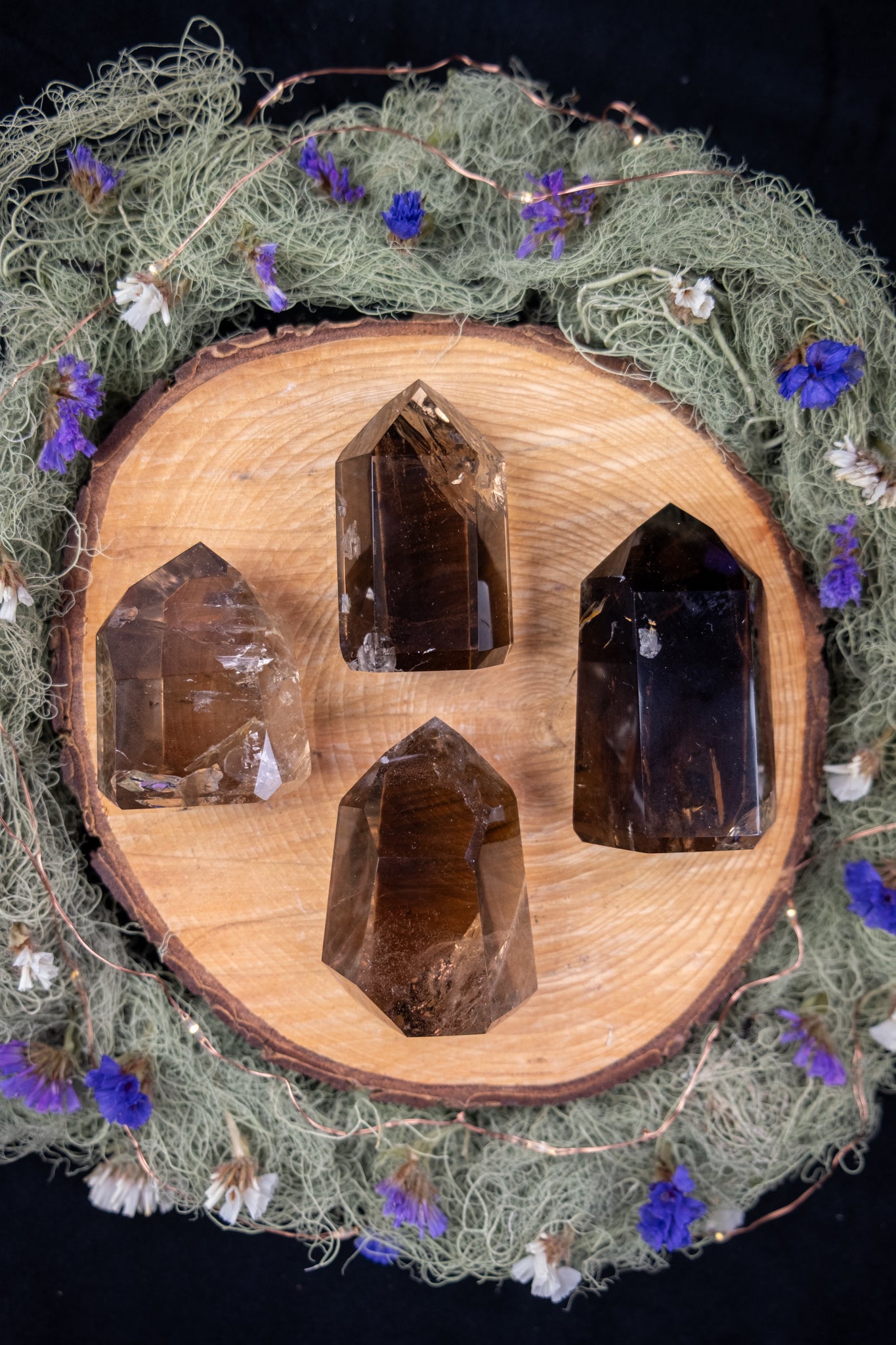 Smokey Lemurian Quartz Polished Point