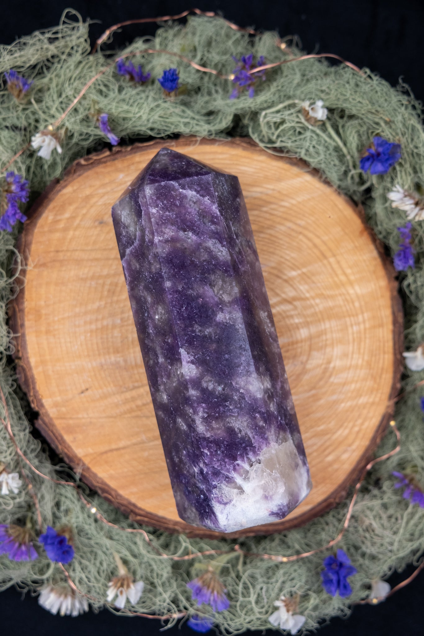 Lepidolite Point
