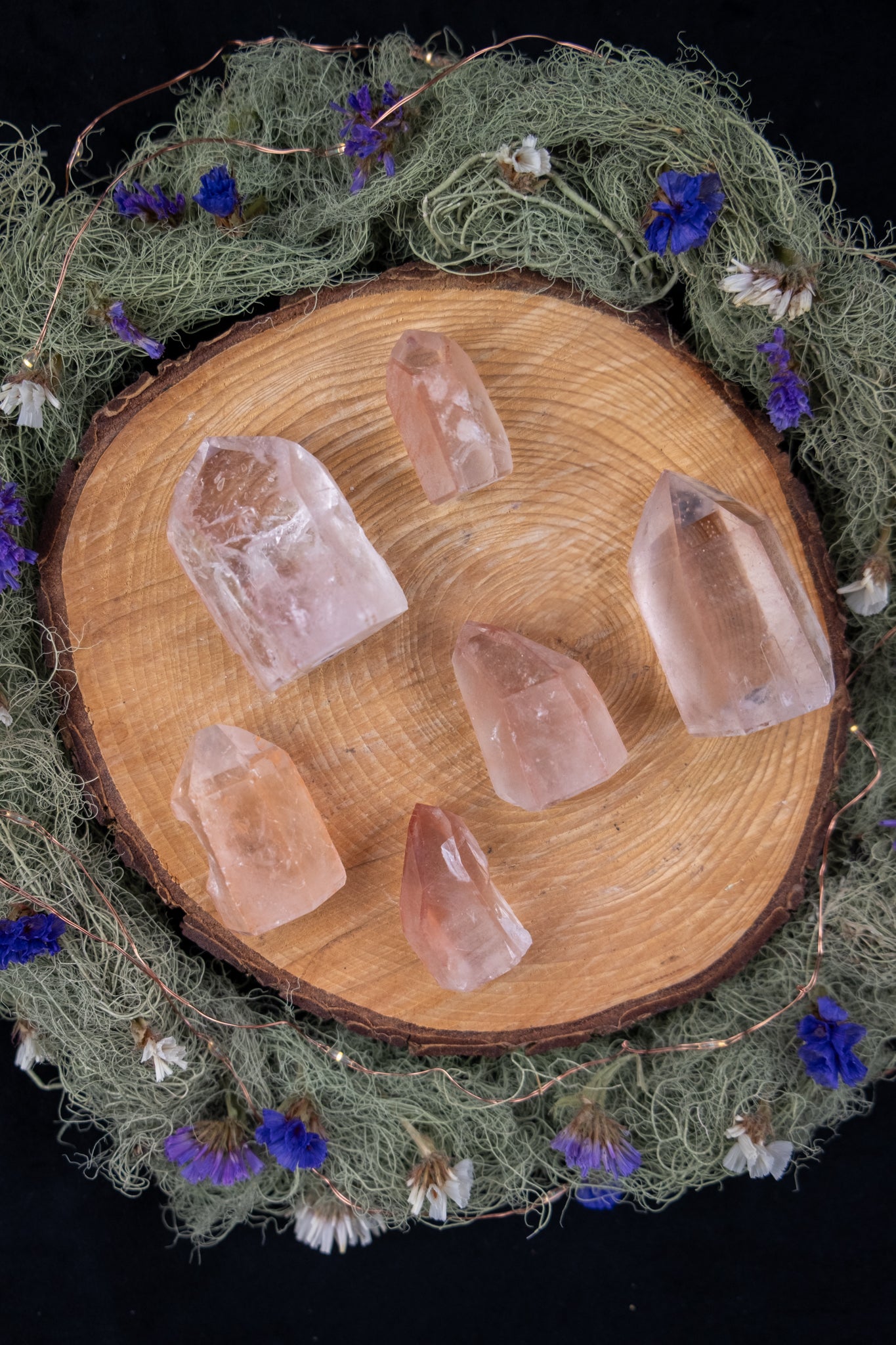 Pink Lemurian Quartz Point