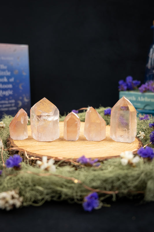 Pink Lemurian Quartz Point