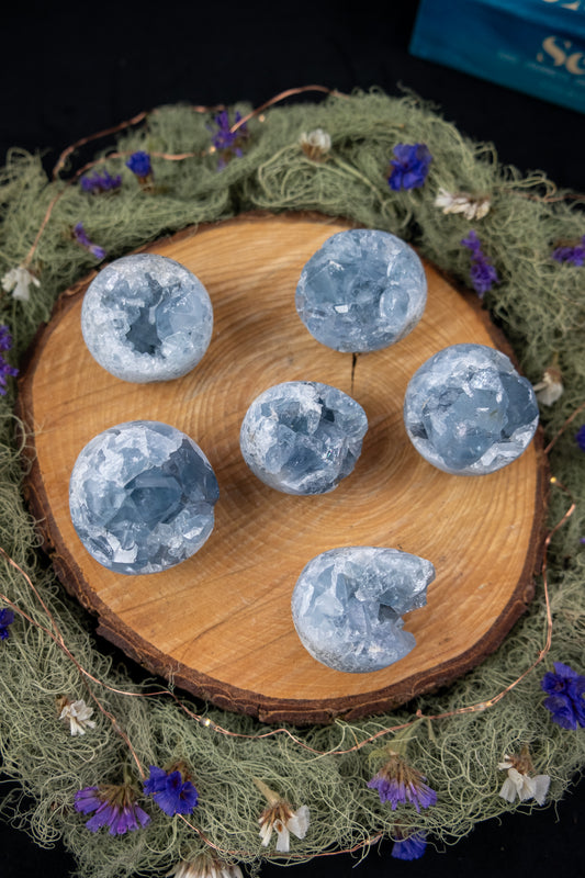 Celestite Geode Sphere