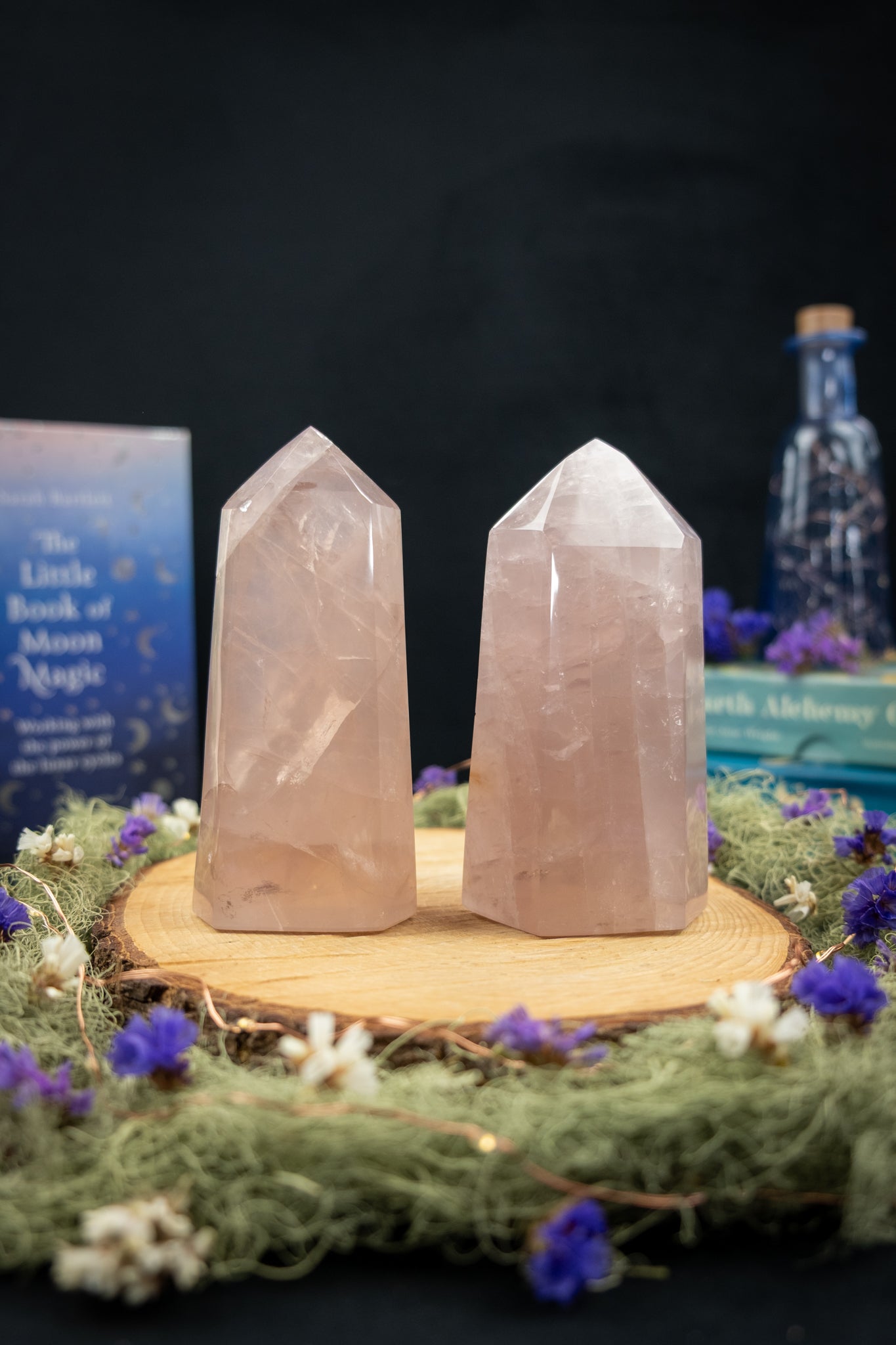 Lavender Rose Quartz Points