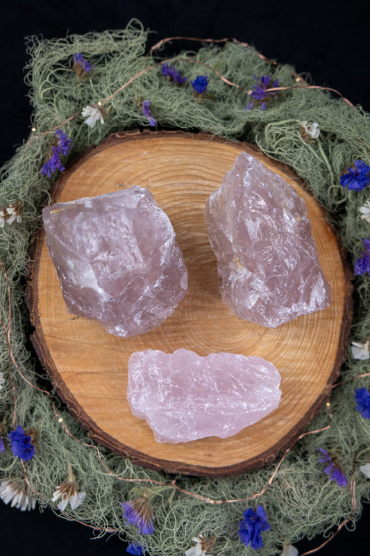 High Grade Raw Rose Quartz from Madagascar