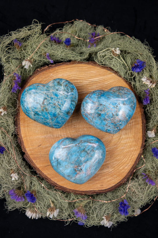 Blue Apatite Heart