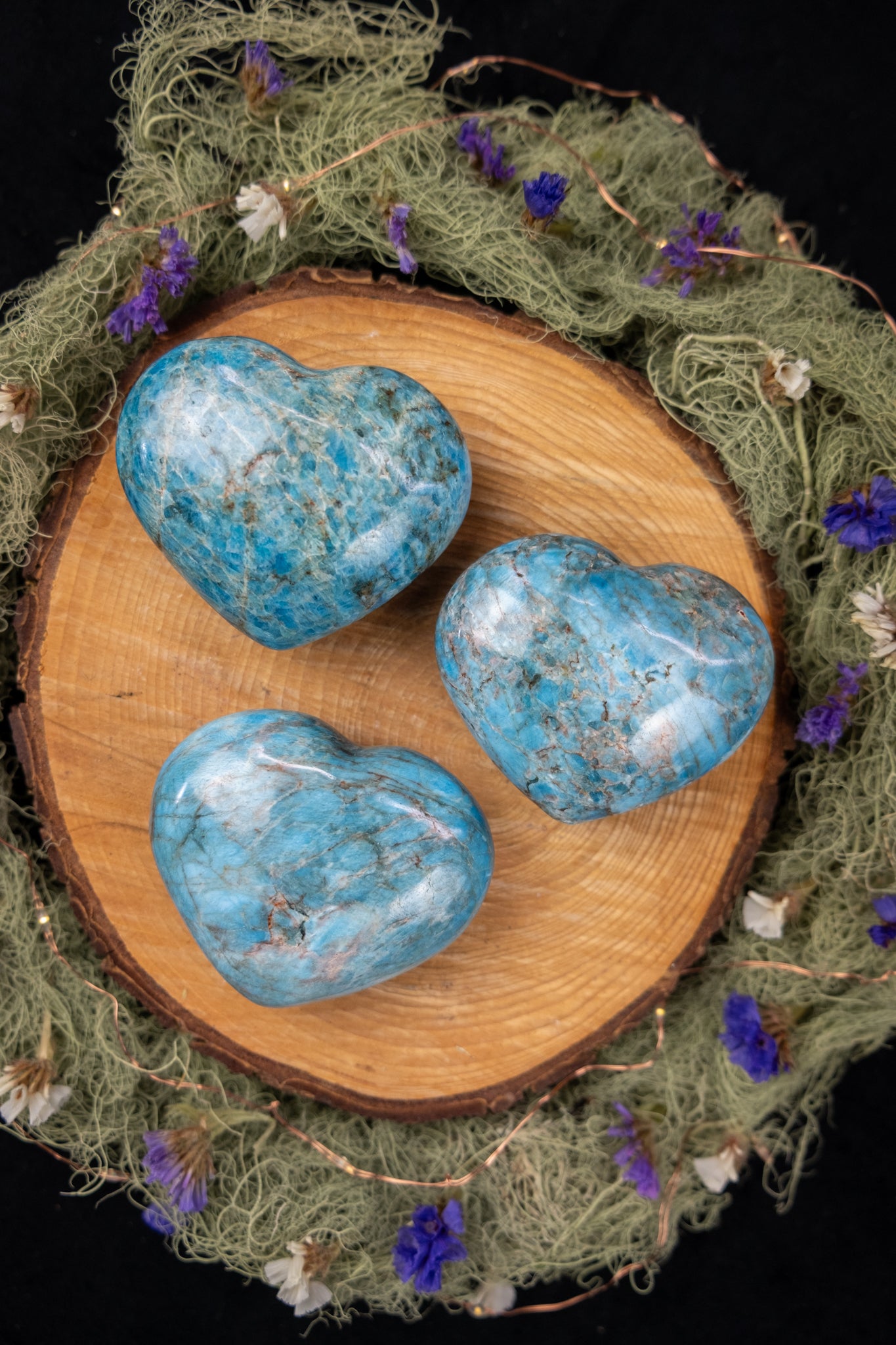 Blue Apatite Heart