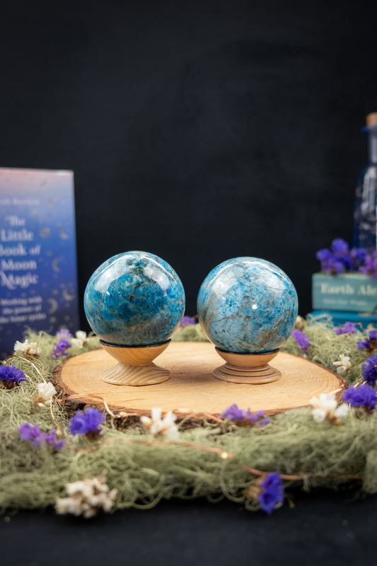 Blue Apatite Sphere