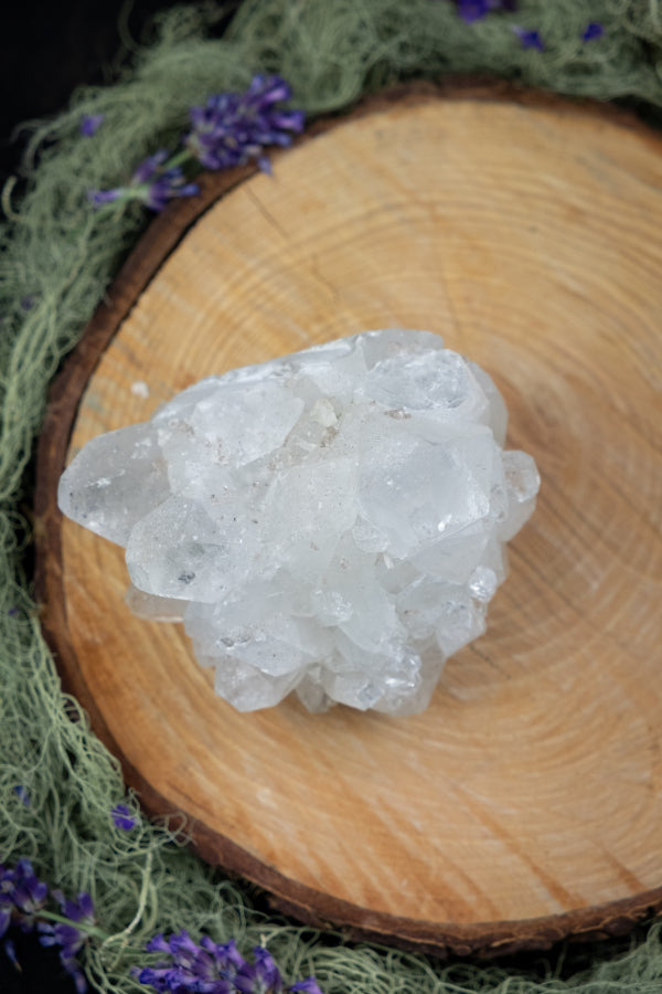 Apophyllite Crystal, Clear Gemstone for Spiritual Awakening, Energy Amplifier, Meditation Stone, Crown Chakra Alignment, Healing Crystal