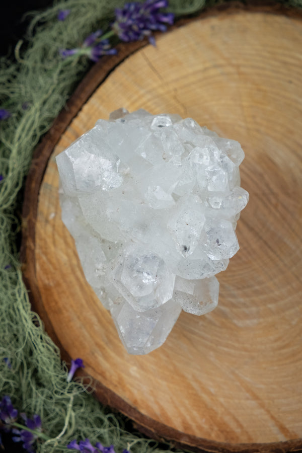 Apophyllite Crystal, Clear Gemstone for Spiritual Awakening, Energy Amplifier, Meditation Stone, Crown Chakra Alignment, Healing Crystal