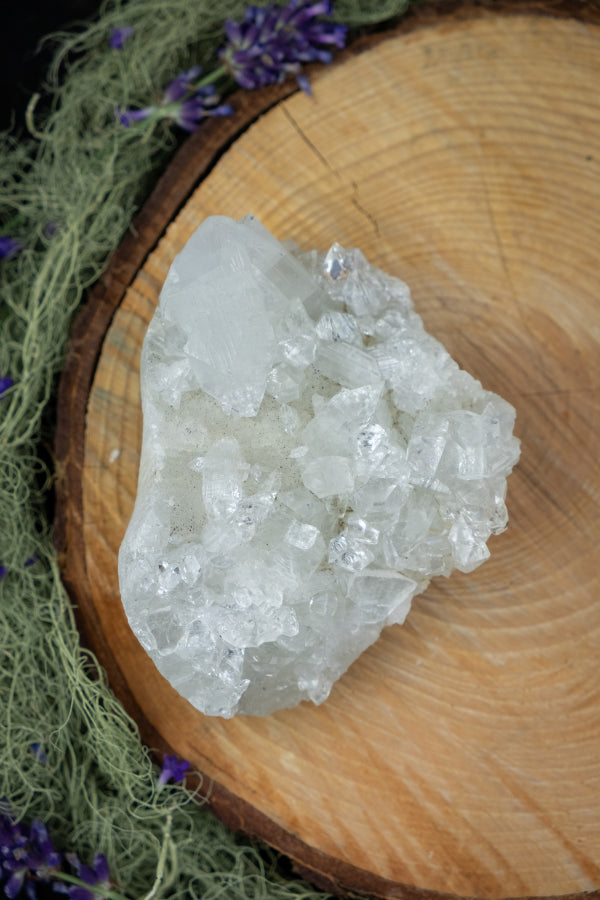 Apophyllite Crystal, Clear Gemstone for Spiritual Awakening, Energy Amplifier, Meditation Stone, Crown Chakra Alignment, Healing Crystal