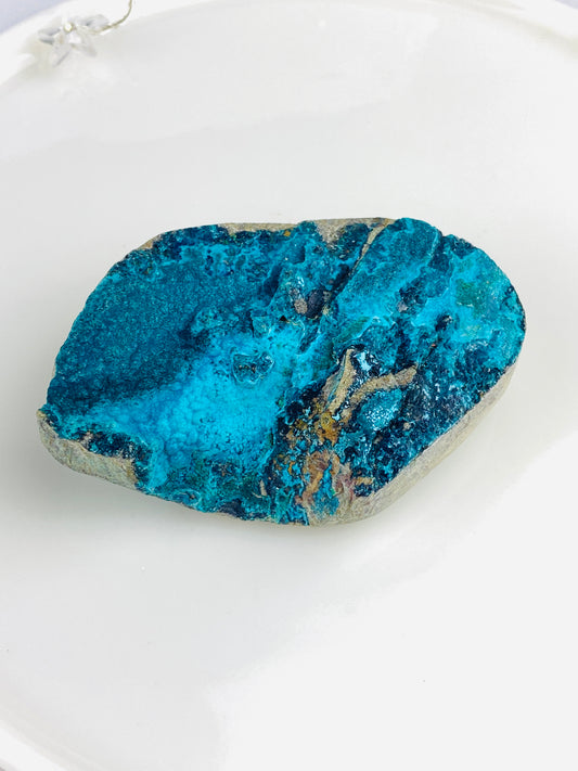 Chrysocolla raw crystal, Known as the teacher stone or Wise stone