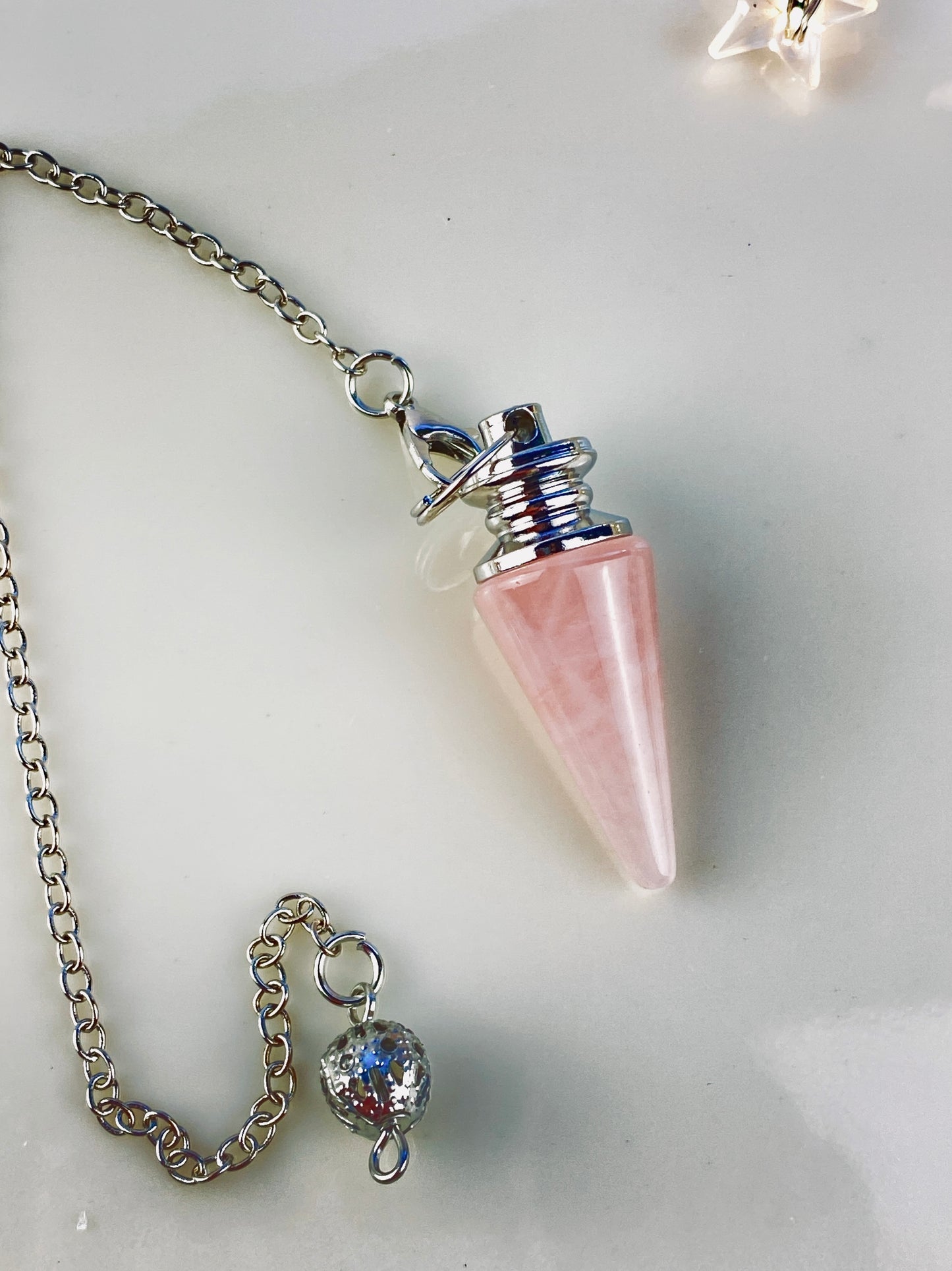 Rose Quartz Crystal Pendulum