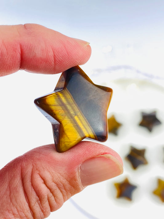 Tigers Eye Crystal Star, A powerful crystal for grounding, protection and bringing clarity of intention.