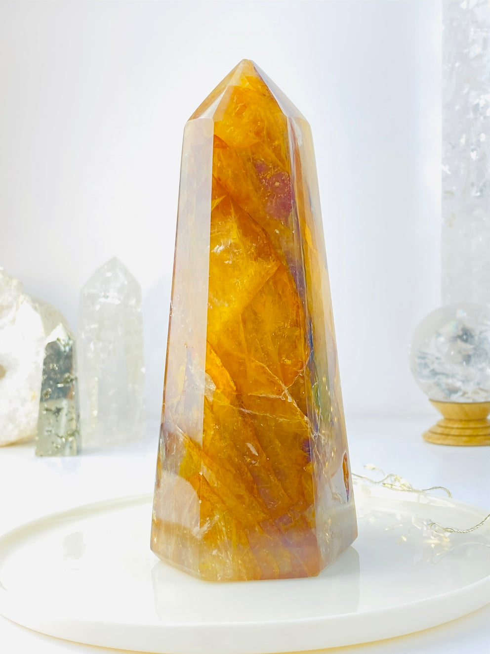 Golden Healer Quartz, Large Crystal Point,