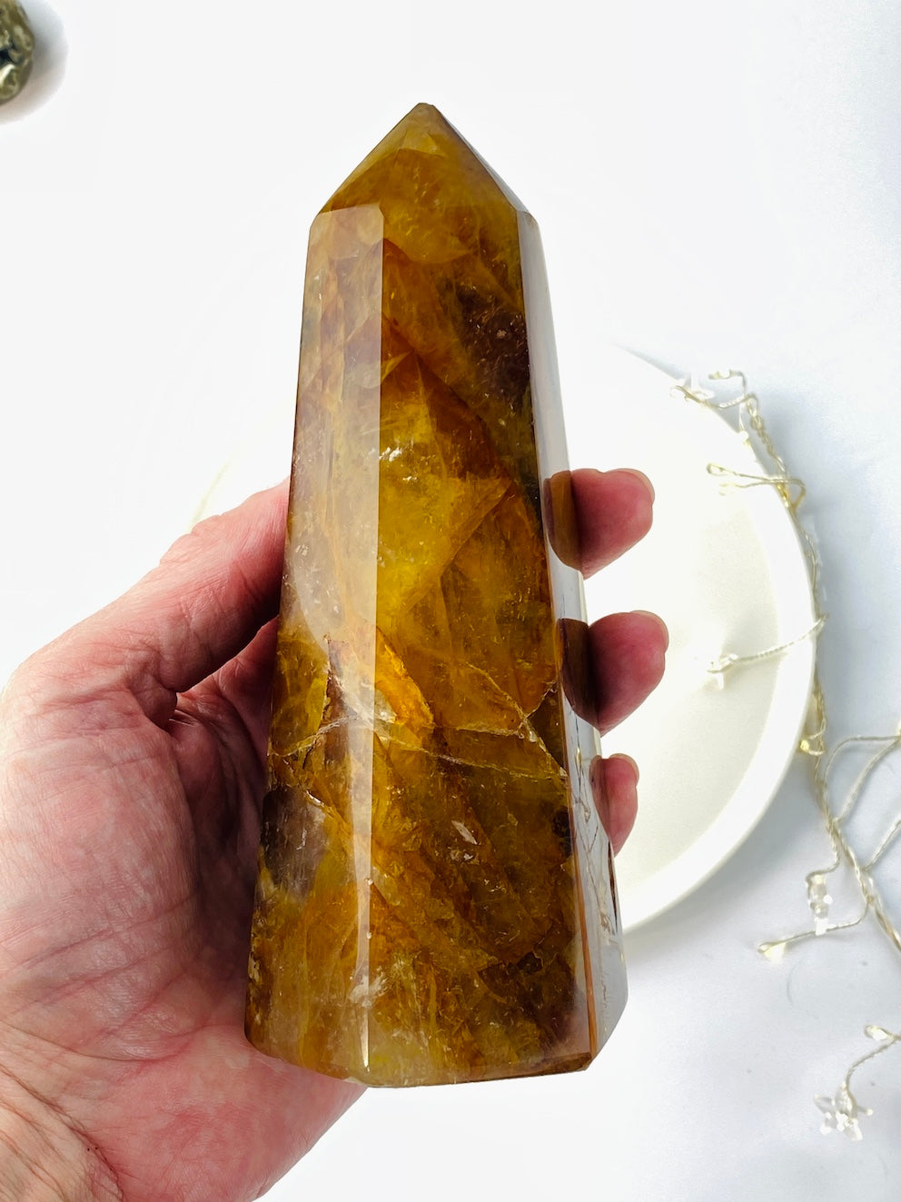 Golden Healer Quartz, Large Crystal Point,