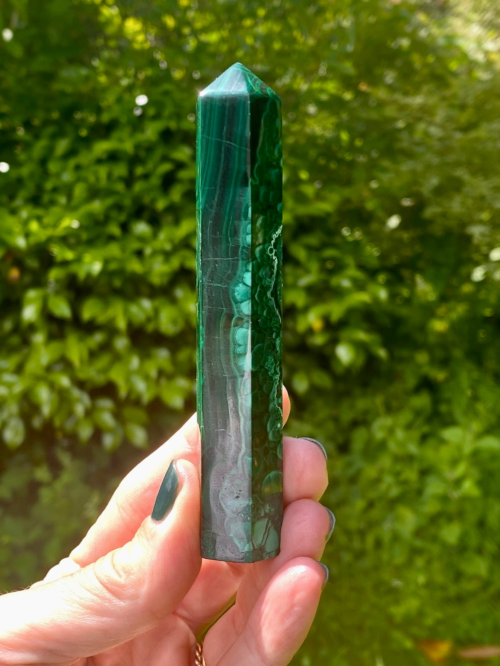 Malachite Crystal Point