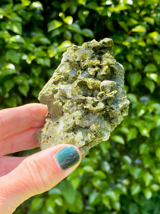 Forest Epidote Quartz Crystal.