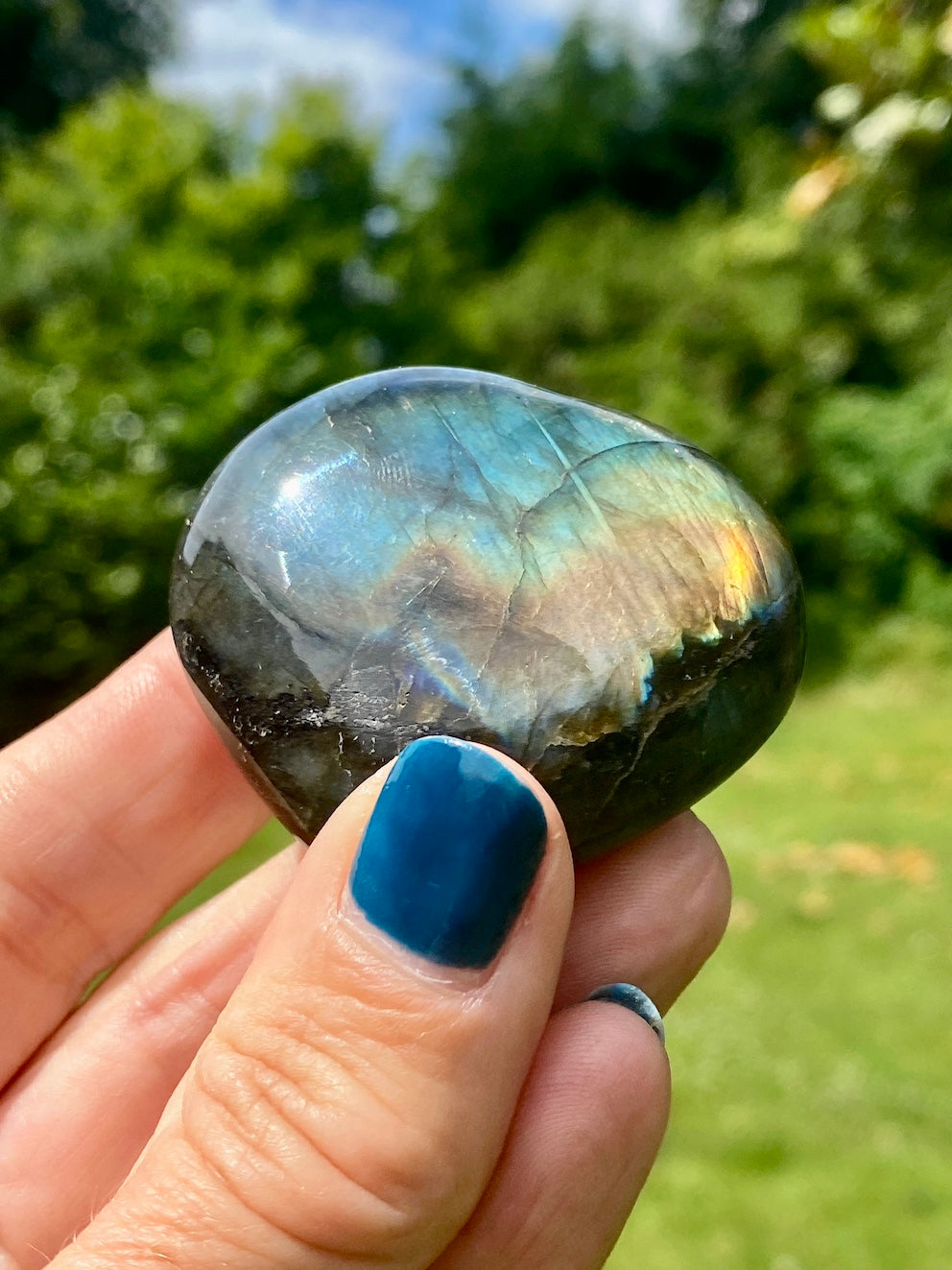 Labradorite crystal hearts, Crystal for intuition.