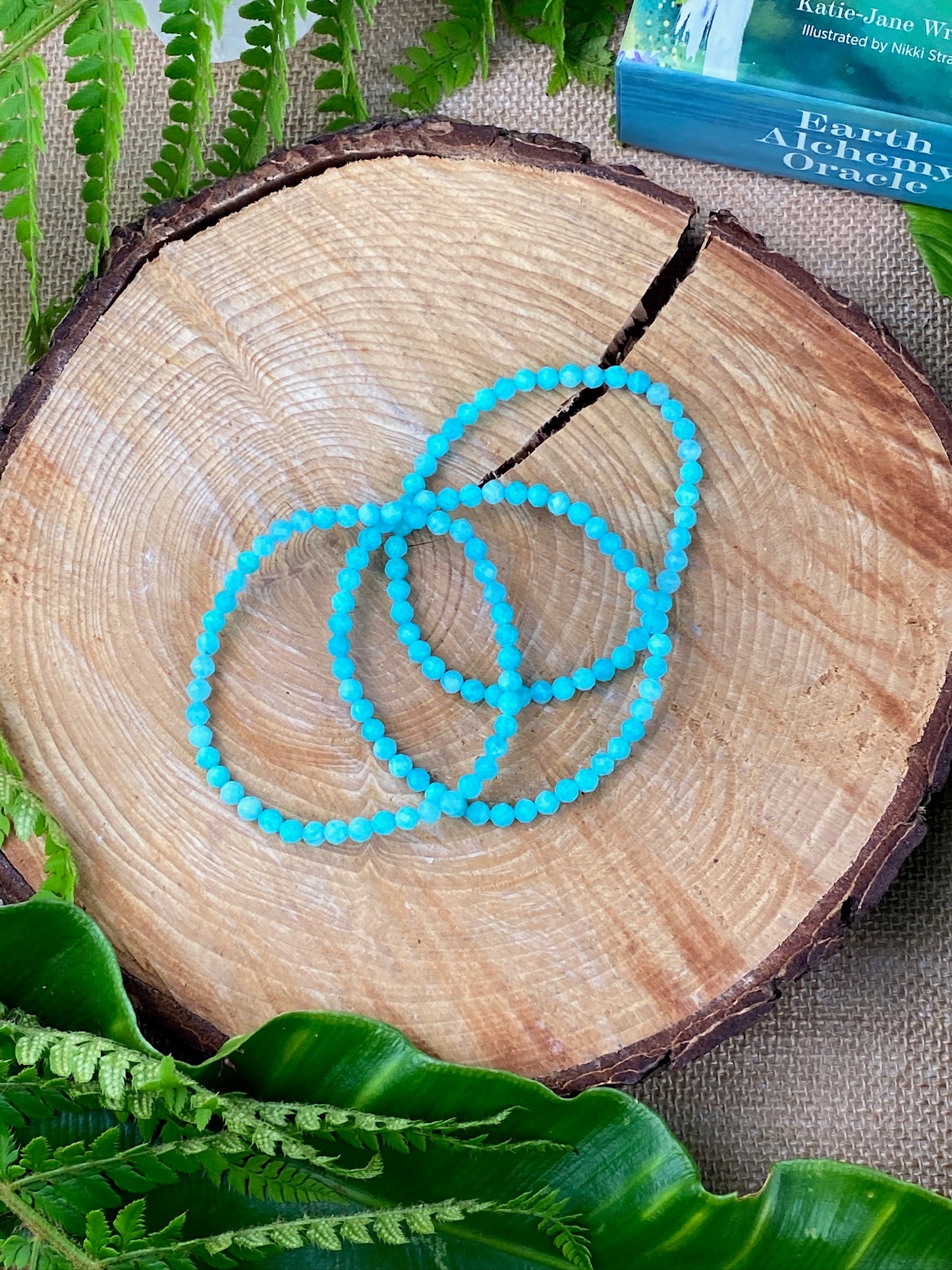 Amazonite jewellery set, A gorgeous 4mm bead bracelet and necklace.