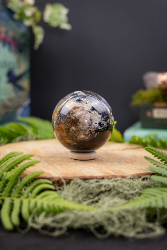 Pietersite Sphere, Storm Stone of Transformation, Vision and Strength, Polished Crystal Ball, Intuition Gem for Change and Clarity, Rare gem