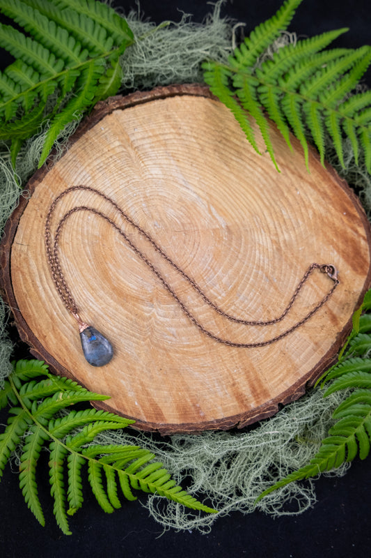 Australian Opal and Copper Pendant, Ethically Sourced Opal Gemstone Necklace, Handmade Crystal Jewellery, Spiritual Healing Stone Gift