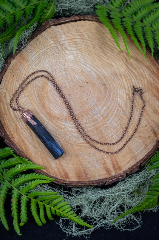 Black Tourmaline and Copper Pendant for Protection, Grounding and  Energetic Shielding, Handmade Crystal Necklace, Empaths & Energy Workers (Copy)