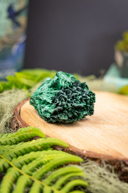 Raw Malachite Crystal, Natural Green Malachite Stone for Heart Healing, Protection and Transformation, Raw Gemstone for Energy Work