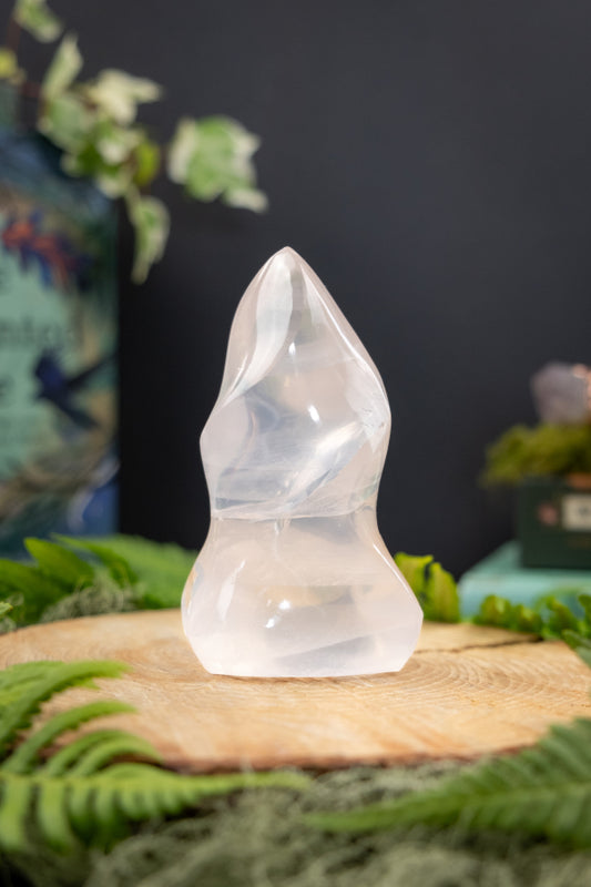 Girasol Flame, Pink Hue, Crystal Flame, Soothing Gemstone, Emotional Healing, Feminine Energy, Reiki Stone, Crystal for Calm