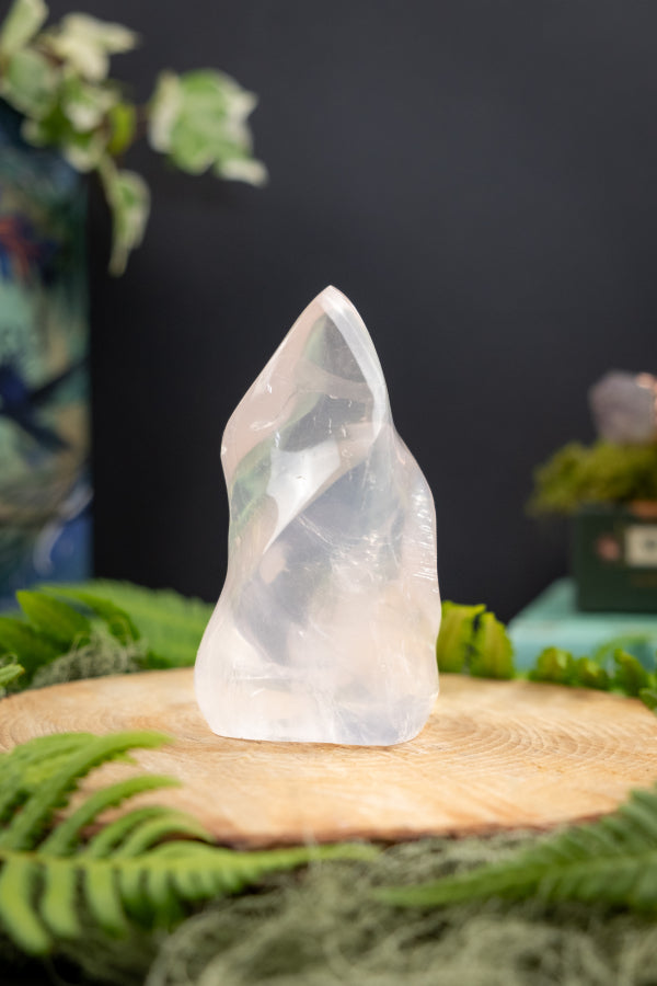 Girasol Flame, Pink Hue, Crystal Flame, Soothing Gemstone, Emotional Healing, Feminine Energy, Reiki Stone, Crystal for Calm