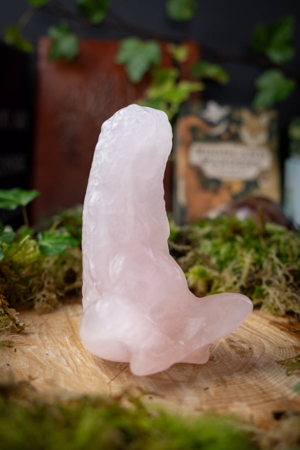 Gaia Goddess Rose Quartz Crystal, Gift for Mother, Gift for Her, Hand carved, ethical crystal Goddess, Mother Earth crystal.