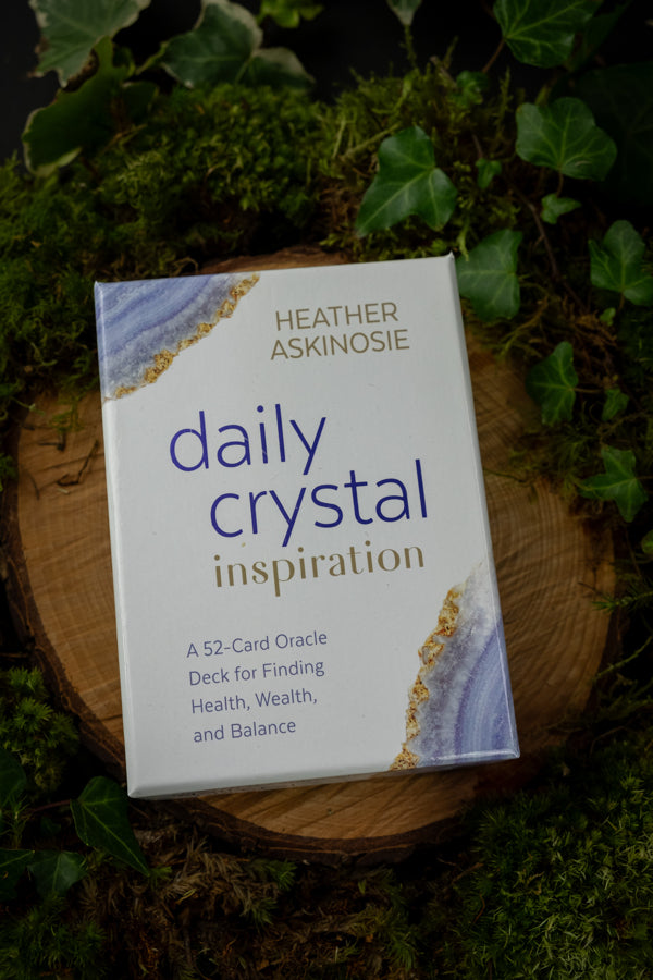 Daily Crystal Inspiration Oracle Card Deck, a 52-Card Oracle Deck for Finding Health, Wealth, and Balance.