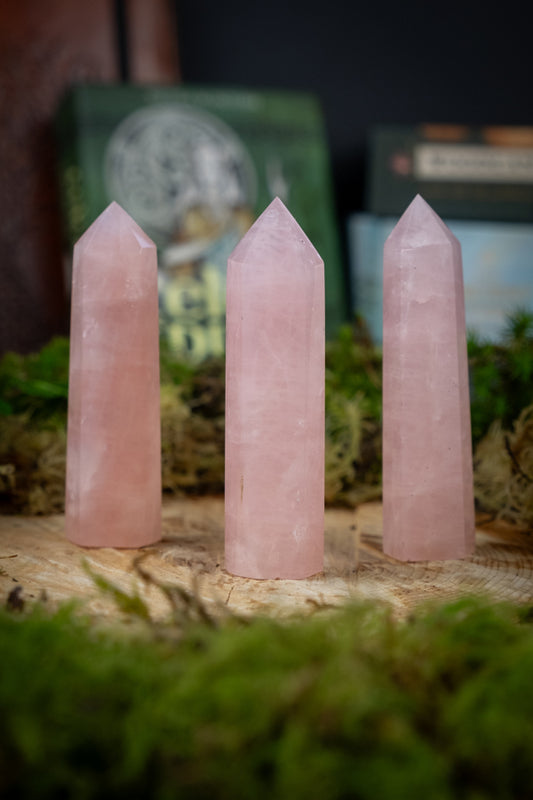 Rose Quartz Points, Pink gemstone, Crystal for love, compassion and peace, Ethically sourced from Madagascar, Super Gemmy, High Quality