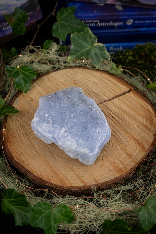 Blue lace agate raw drusy slice, sparkle and magic, A crystal for peace and calm.