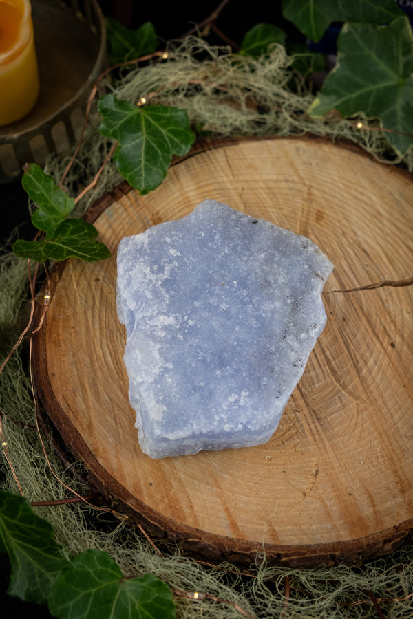 Blue lace agate raw drusy slice, sparkle and magic, A crystal for peace and calm.