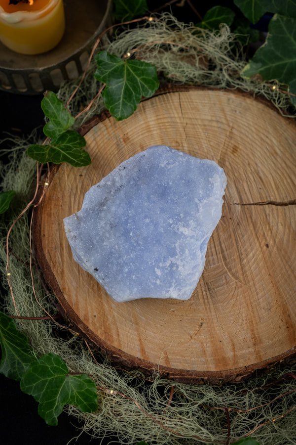 Blue lace agate raw drusy slice, sparkle and magic, A crystal for peace and calm.