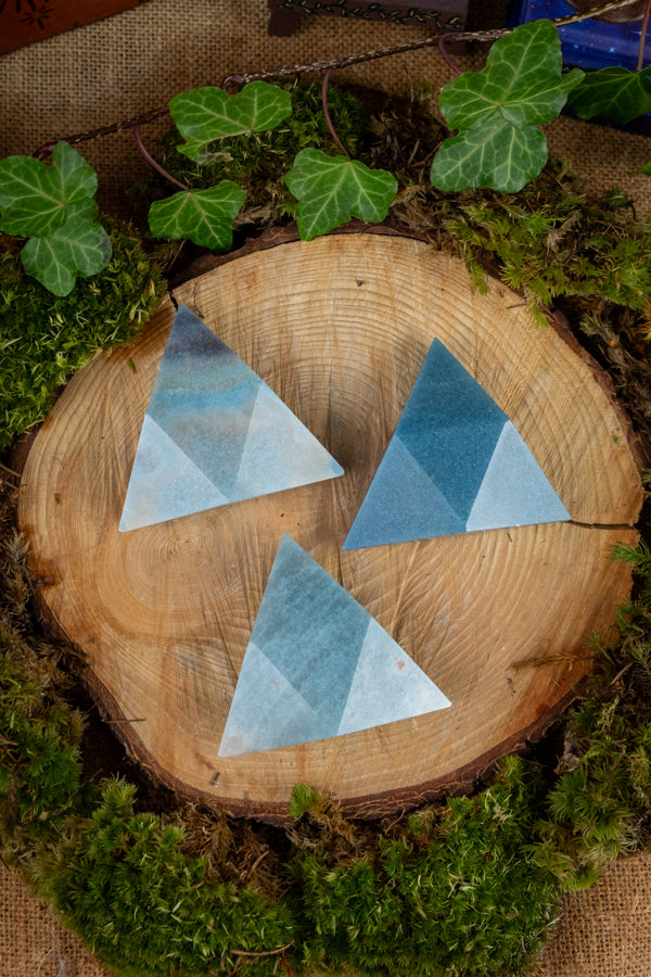 Trolleite Crystal Trifecta Pyramid, Geometric Healing Crystal, Meditation Energy Amplifier, Mind-Body-Soul Alignment Stone