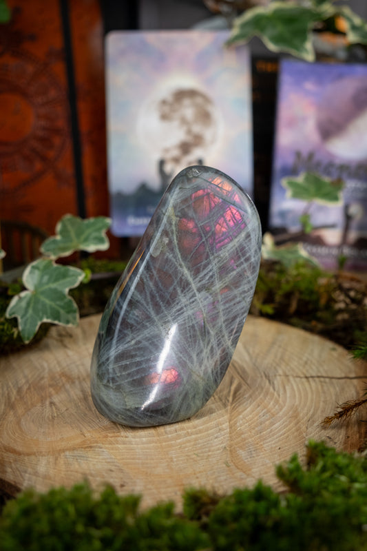 Pink Labradorite Crystal, Gemstone of Transformation, Intuition, Emotional Healing, Heart Chakra Stone, Spiritual Growth Gift