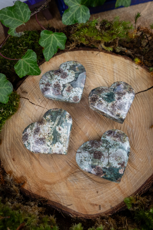 Sakura Agate, Cherry Blossom Agate, Flower Agate, Crystal Heart, New Beginnings, Transformation