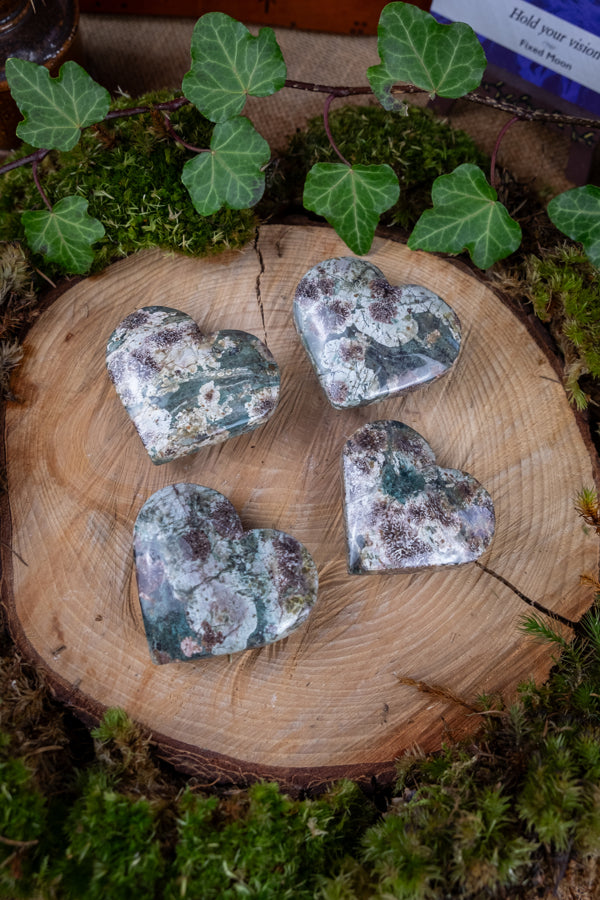 Sakura Agate, Cherry Blossom Agate, Flower Agate, Crystal Heart, New Beginnings, Transformation