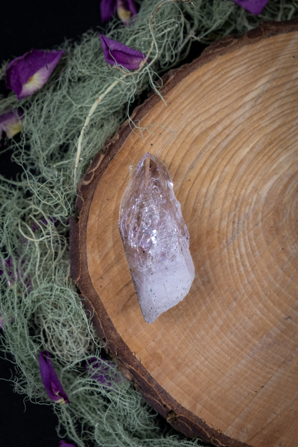 Streep Mine Amethyst with Hematite Inclusions, Rare Brandberg Amethyst Crystal, Collectors Gemstone with Smoky Zoning and Phantoms