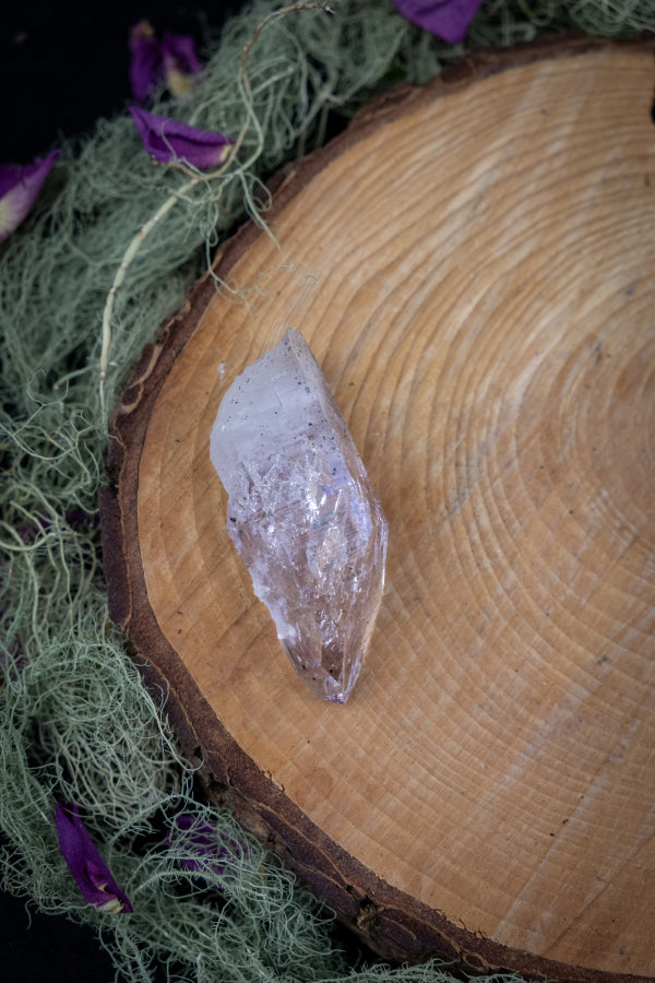 Streep Mine Amethyst with Hematite Inclusions, Rare Brandberg Amethyst Crystal, Collectors Gemstone with Smoky Zoning and Phantoms