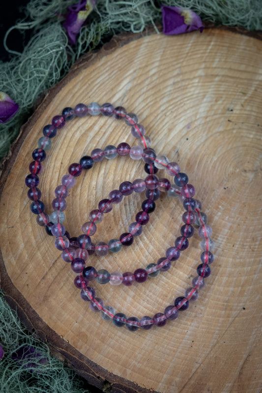 Fluorite crystal bracelet, Flush toxins, boosts immunity, Ease joint pain